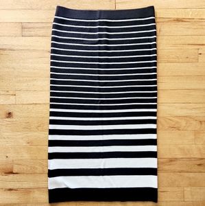 Ann Taylor Striped Ribbed Sweater Skirt